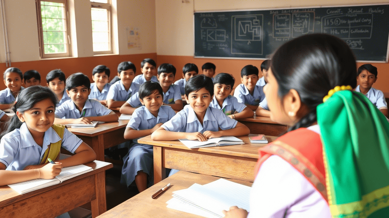 Happy classroom environment